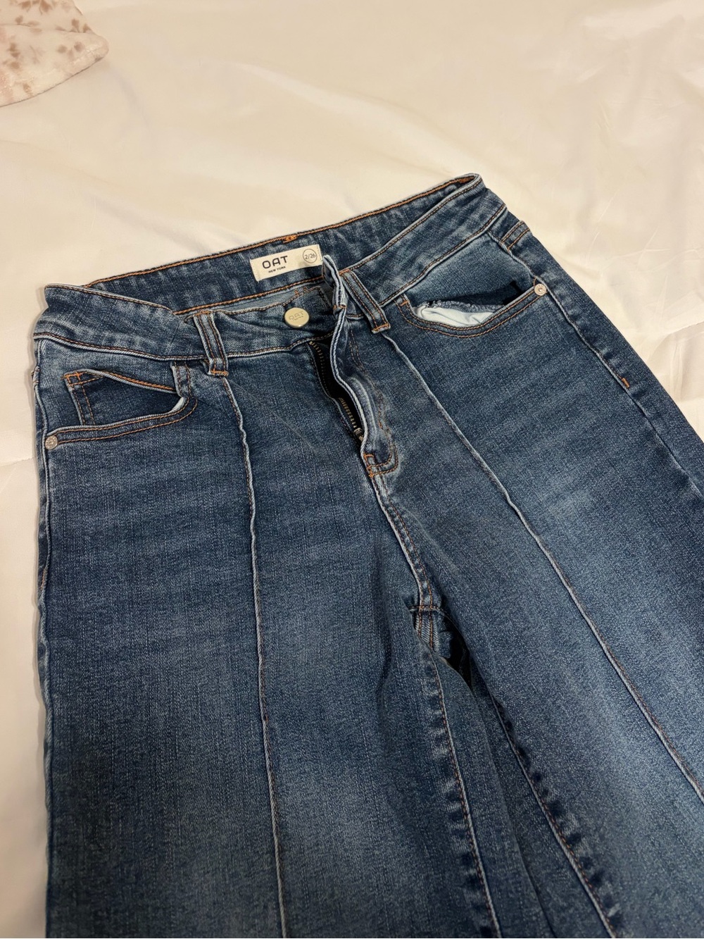 Women's Dark Blue High-Waist Jeans